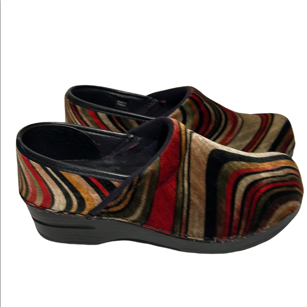 Sanita Red and Tan Mules Comfort Clogs